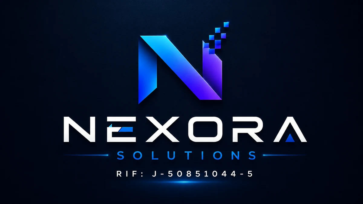 Logo oficial de Nexora Solutions con RIF J-50851044-5