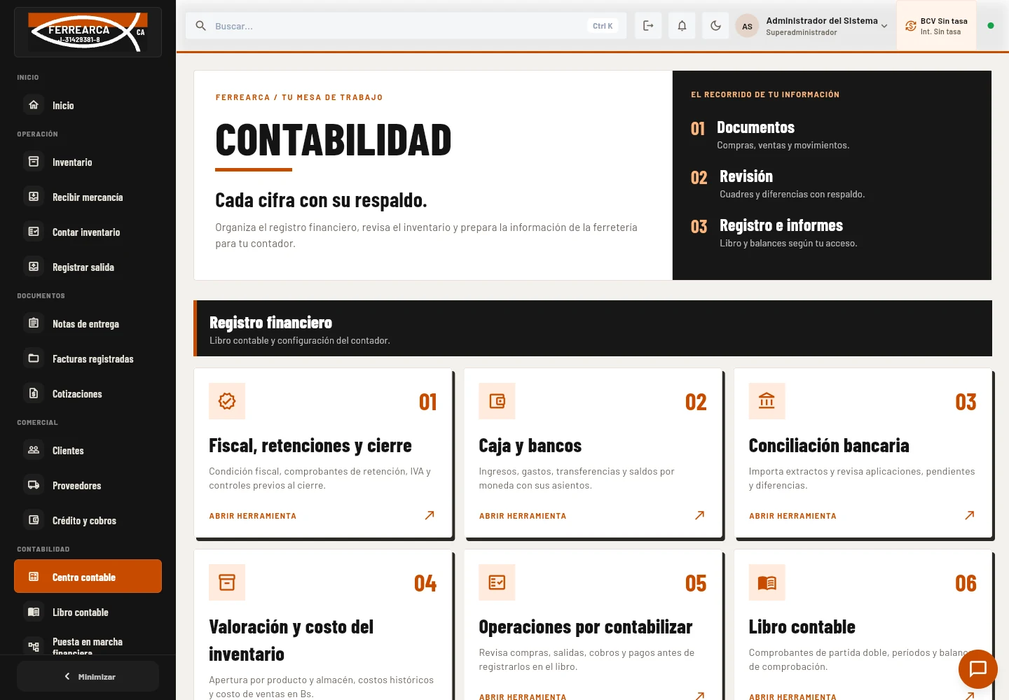 Pantalla de la aplicación de Ferrearca